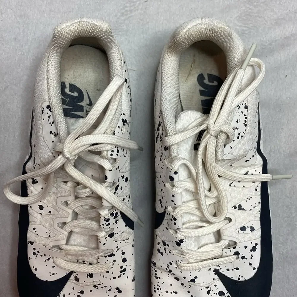 Nike Zoom Rival 5 unisex spiked track shoes black and white size 6.5